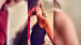 Bearded Man Kisses Blonde MILF - nude porn video