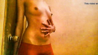 Slim Asian Teen Striptease naked girls scene in HD