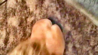 Blonde babe POV blowjob facial naked girls scene in HD