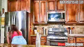 Lily Hall kitchen tease naked girls scene in HD