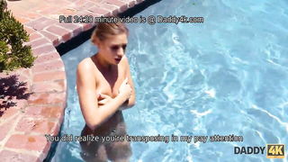 Sydney Cole poolside daddy sex naked girls scene in HD