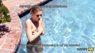Sydney Cole poolside daddy sex naked girls scene in HD