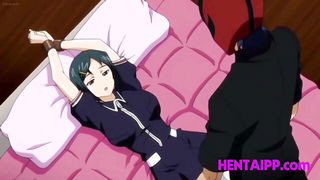 Bound Green Haired Hentai Girl naked girls scene in HD