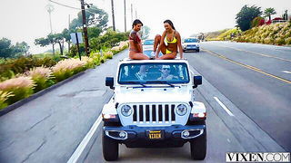 Gina Valentina Eliza Ibarra Threesome naked girls scene in HD