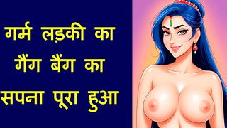 Animated Desi Village Gangbang naked girls scene in HD