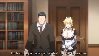 Busty hentai maid aunt tease naked girls scene in HD