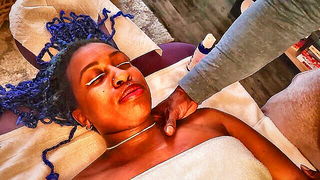 Faye Noir oiled ebony massage naked girls scene in HD