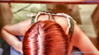 Redhead Bookworm Glasses Tease - nude porn video