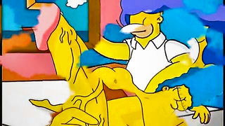 Marge Simpson Massive Tit Squeeze - nude porn video