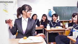 Japanese schoolgirls lunch Karen Haruki - nude porn video