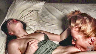 Hot Pearl lesbian fingering naked girls scene in HD