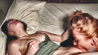 Hot Pearl lesbian fingering naked girls scene in HD