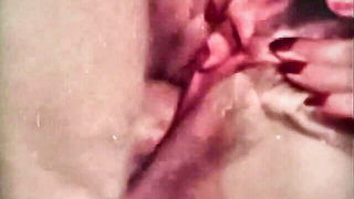 Retro Brunette Hairy Pussy Closeup naked girls scene in HD