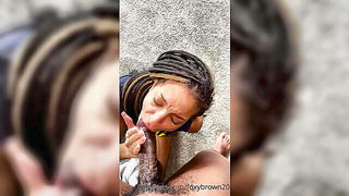 Ebony Braids Sloppy POV Facial - nude porn video