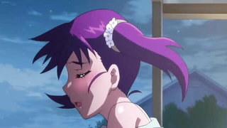 Purple Hair Hentai Doggy Creampie naked girls scene in HD