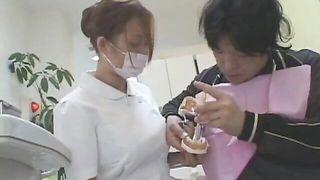 Japanese nurse blowjob in dental chair - nude porn video