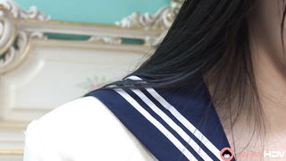 Yuuna Himekawa schoolgirl cleavage tease - nude porn video