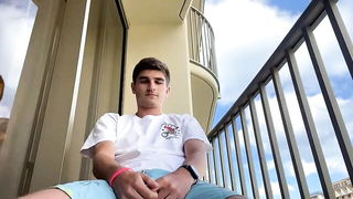 Tall skinny guy masturbating solo - nude porn video