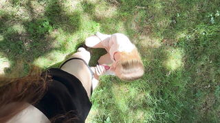 Pink Hair Trans Outdoor Fingering naked girls scene in HD