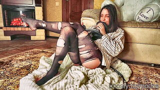 Moona Fishnet Tease Roleplay - nude porn video