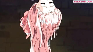 Anime Schoolgirl Hallway Hentai naked girls scene in HD
