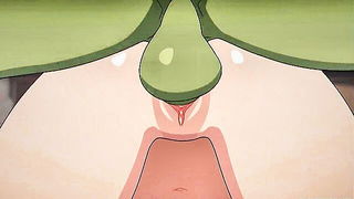Hentai blue monster pussy closeup naked girls scene in HD