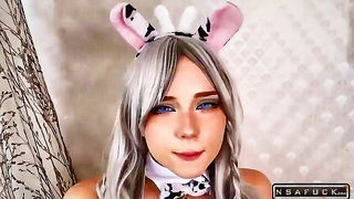 Sweetie Fox Cow Cosplay Creampie - nude porn video