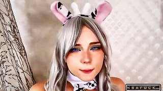 Sweetie Fox Cow Cosplay Creampie - nude porn video