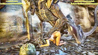 Nude Samus Aran Xenomorph Monster Cock - nude porn video