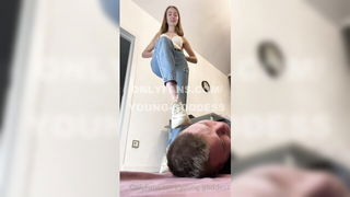 Young Goddess Sneaker Face Standing naked girls scene in HD