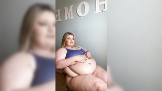 Blonde BBW Grabs Huge Belly naked girls scene in HD