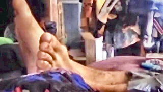 Latino Bound Big Feet Milking naked girls scene in HD