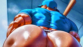 Oiled superhero cosplay asshole - nude porn video