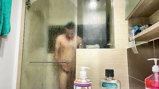 Colombian DILF shower handjob naked girls scene in HD