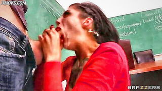 Bonnie Rotten classroom deepthroat - nude porn video