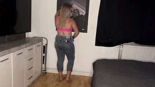 Curvy Blonde Big Ass Tease - nude porn video
