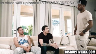 Ebony anal threesome interracial naked girls scene in HD
