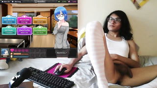 TransAnarchyGamming Hunniepop cock play naked girls scene in HD