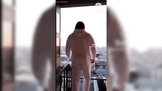 Ebony Guard Climbs Stairs naked girls scene in HD