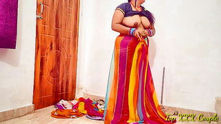 Busty Indian Maid Doggy naked girls scene in HD