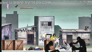 Blonde Hentai Zombie Gangbang naked girls scene in HD