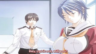 Pink-Haired Anime Schoolgirl Upskirt naked girls scene in HD