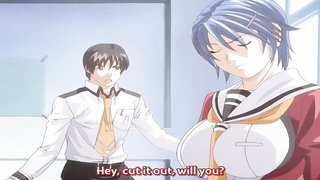 Pink-Haired Anime Schoolgirl Upskirt naked girls scene in HD