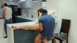 Latina in yellow top doggy style - nude porn video
