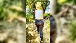 Blonde PAWG Outdoor BBC Blowjob - nude porn video